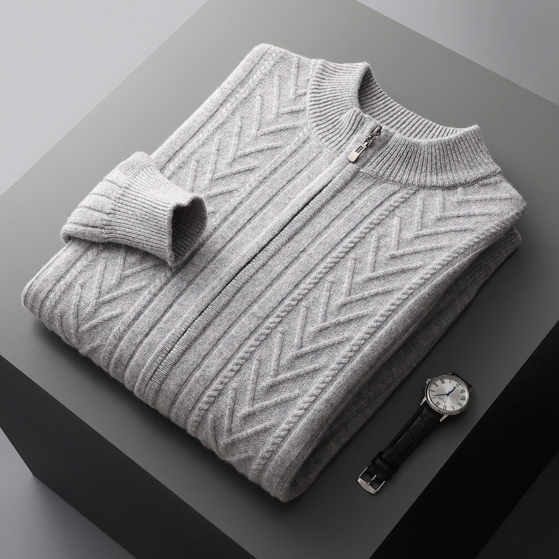 Autumn And Winter Half-high Collar Men's Thick Sweater