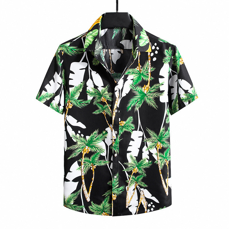 Summer Men's Short-sleeved Printed shirt