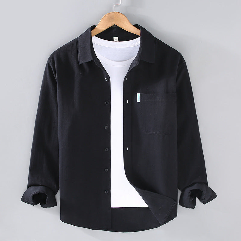 Cotton Long-sleeved Simple Workwear Shirt Men's