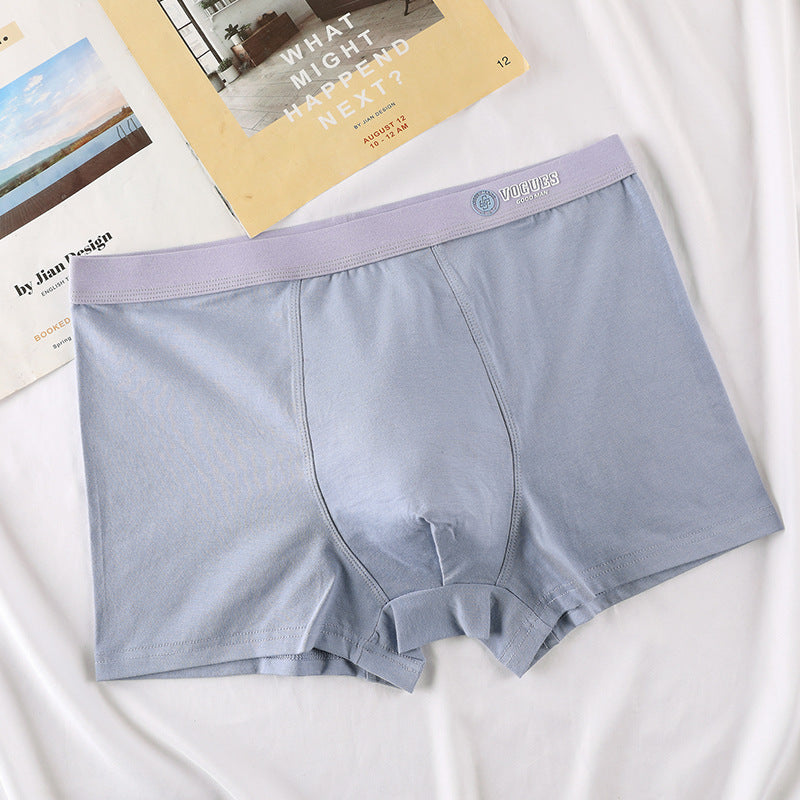 Men's Comfortable Mid-waist White boxers