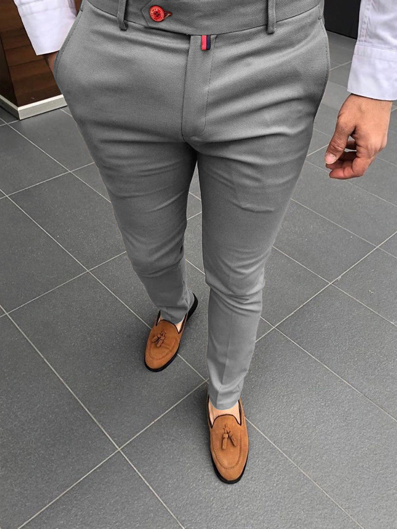 Pantalones formales informales con tapeta para hombre