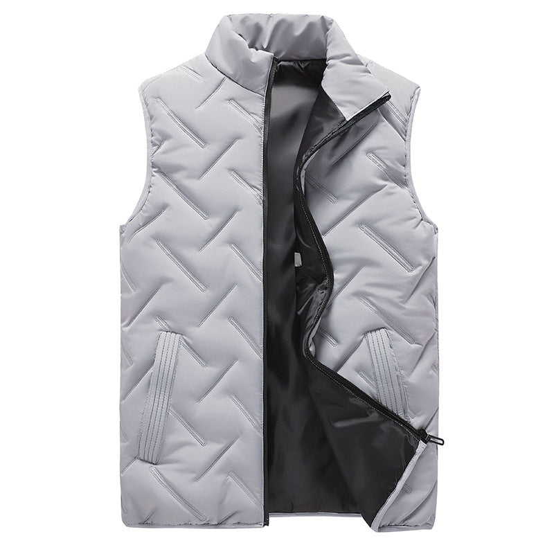 Gilet largo da uomo in cotone per autunno e inverno