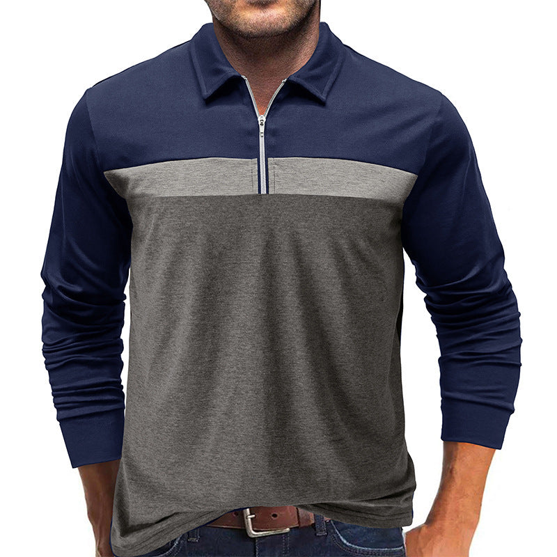 Autumn And Winter Men's Lapel Polo Shirt