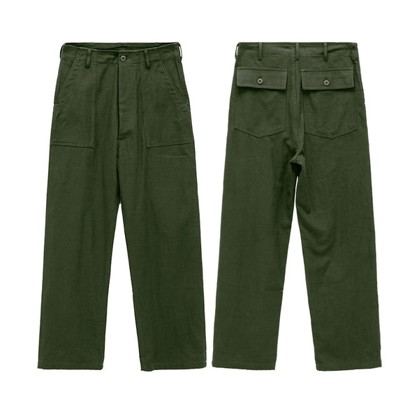 Men's Solid Color Retro Casual Pants