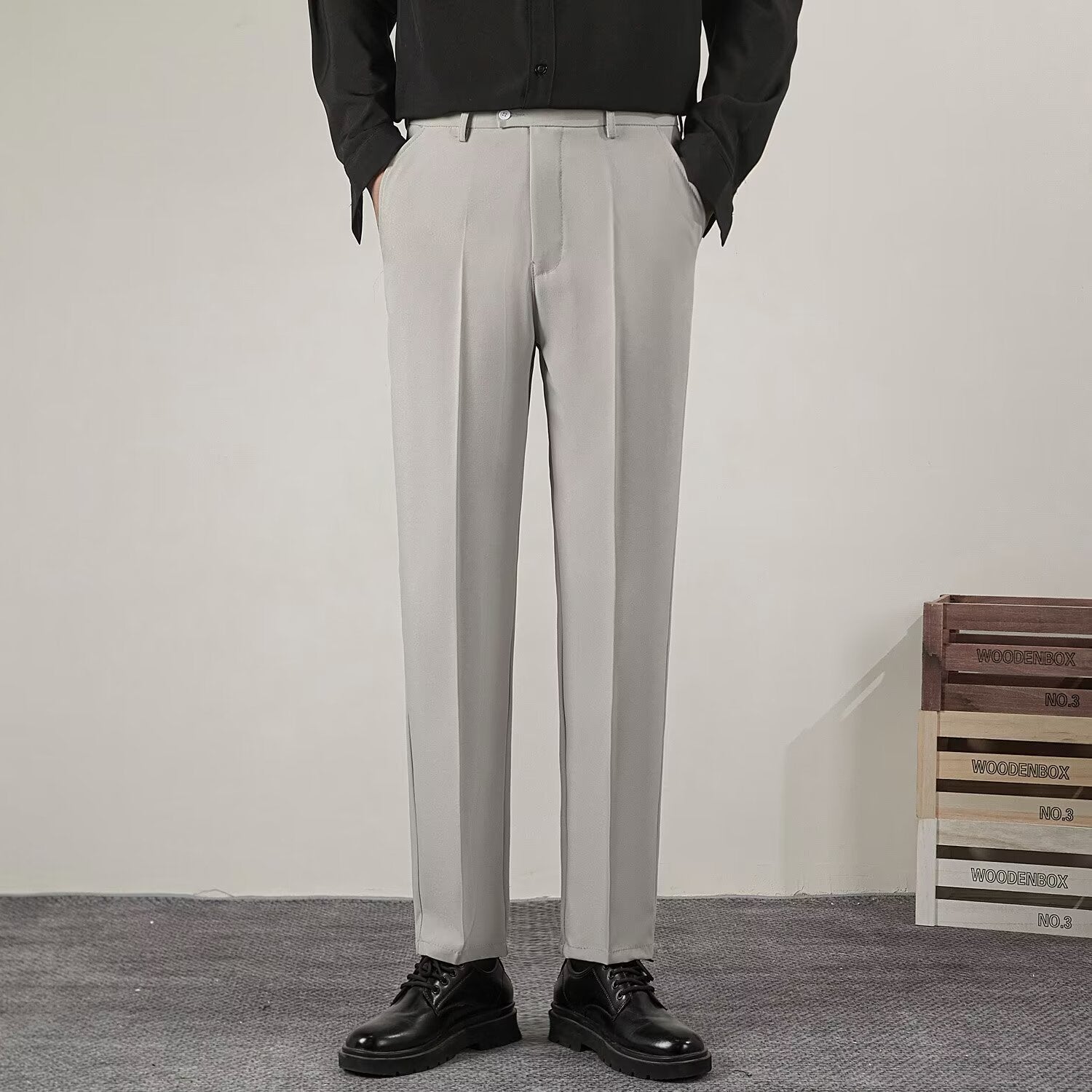 Men's Straight Casual Suit Pants