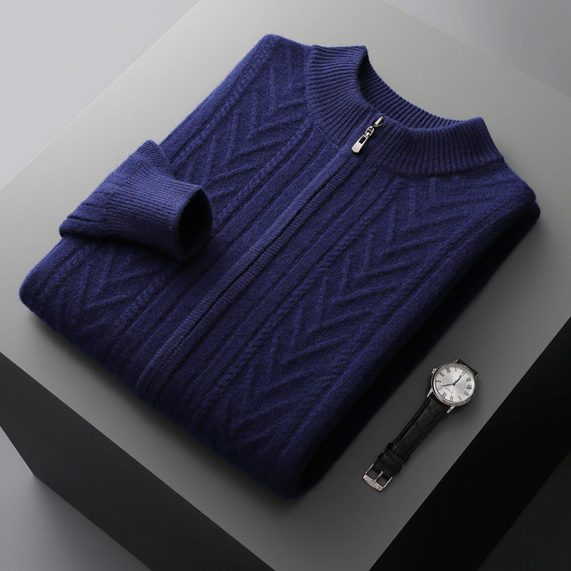 Autumn And Winter Half-high Collar Men's Thick Sweater