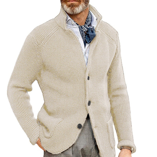 Men's Slim Stand Collar Knitted sweater