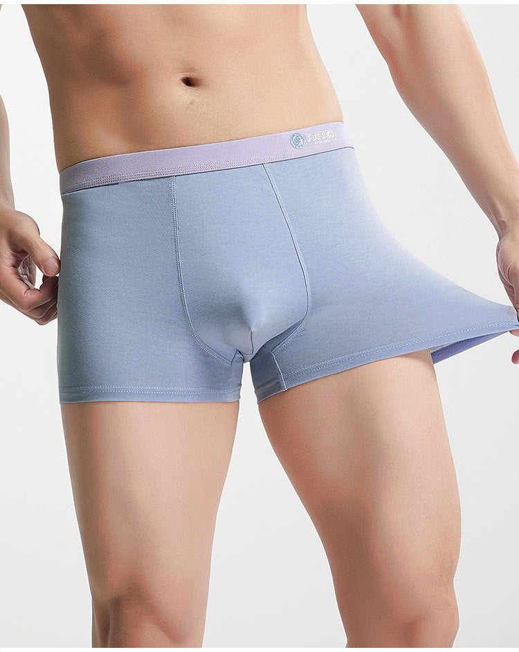 Men's Comfortable Mid-waist White boxers