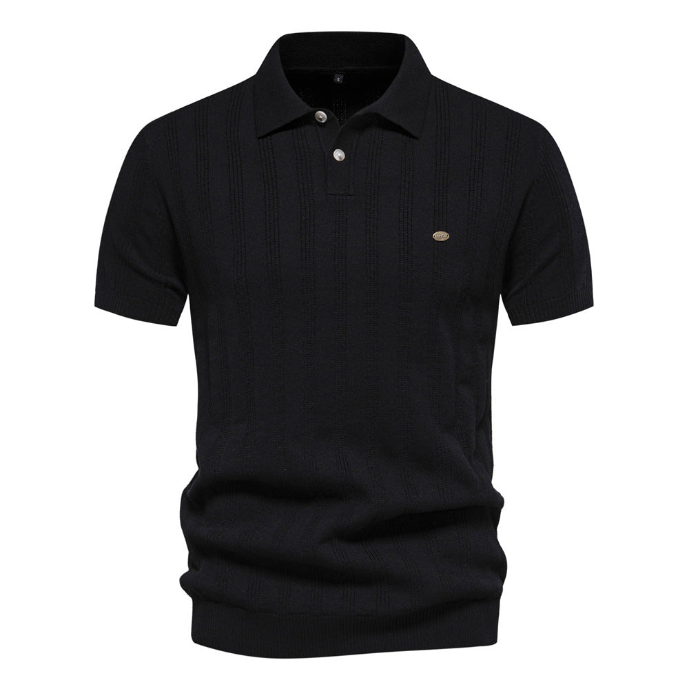 Men's Lapel Casual T-shirt