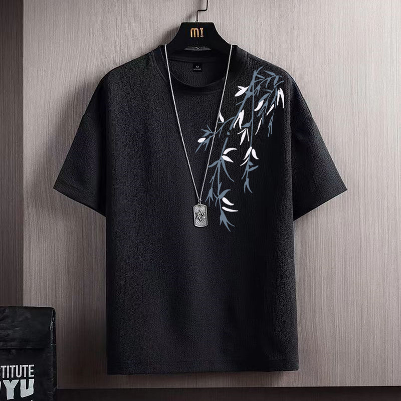 Ice Silk Short Sleeve T-shirt Men