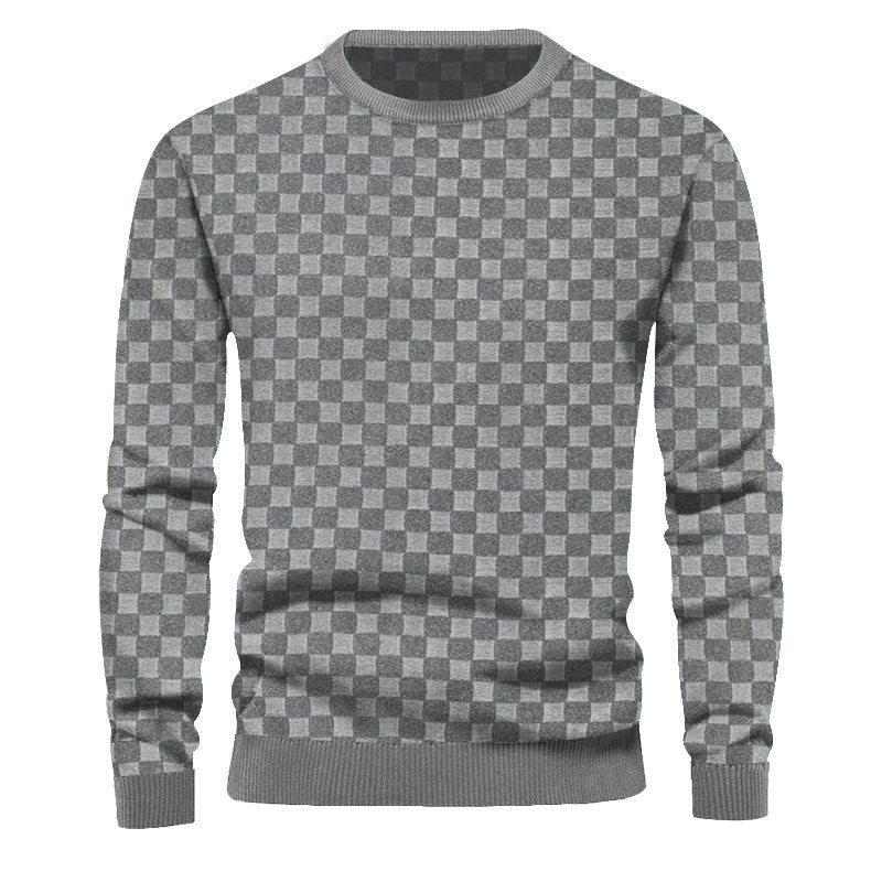 Maglione girocollo casual a maniche lunghe