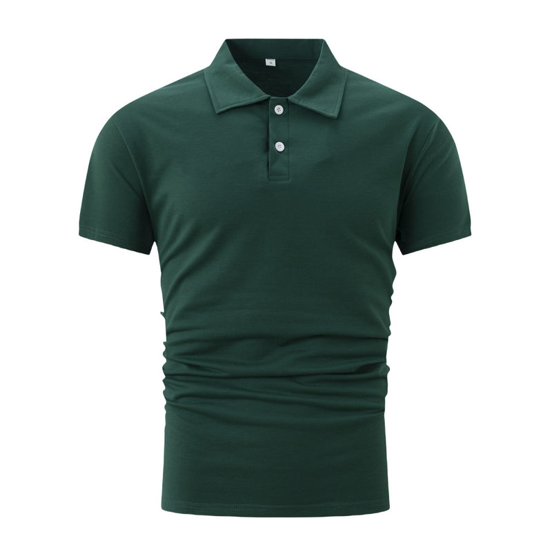 Summer POLO Button Solid Color Men's Sports POLO Shirt