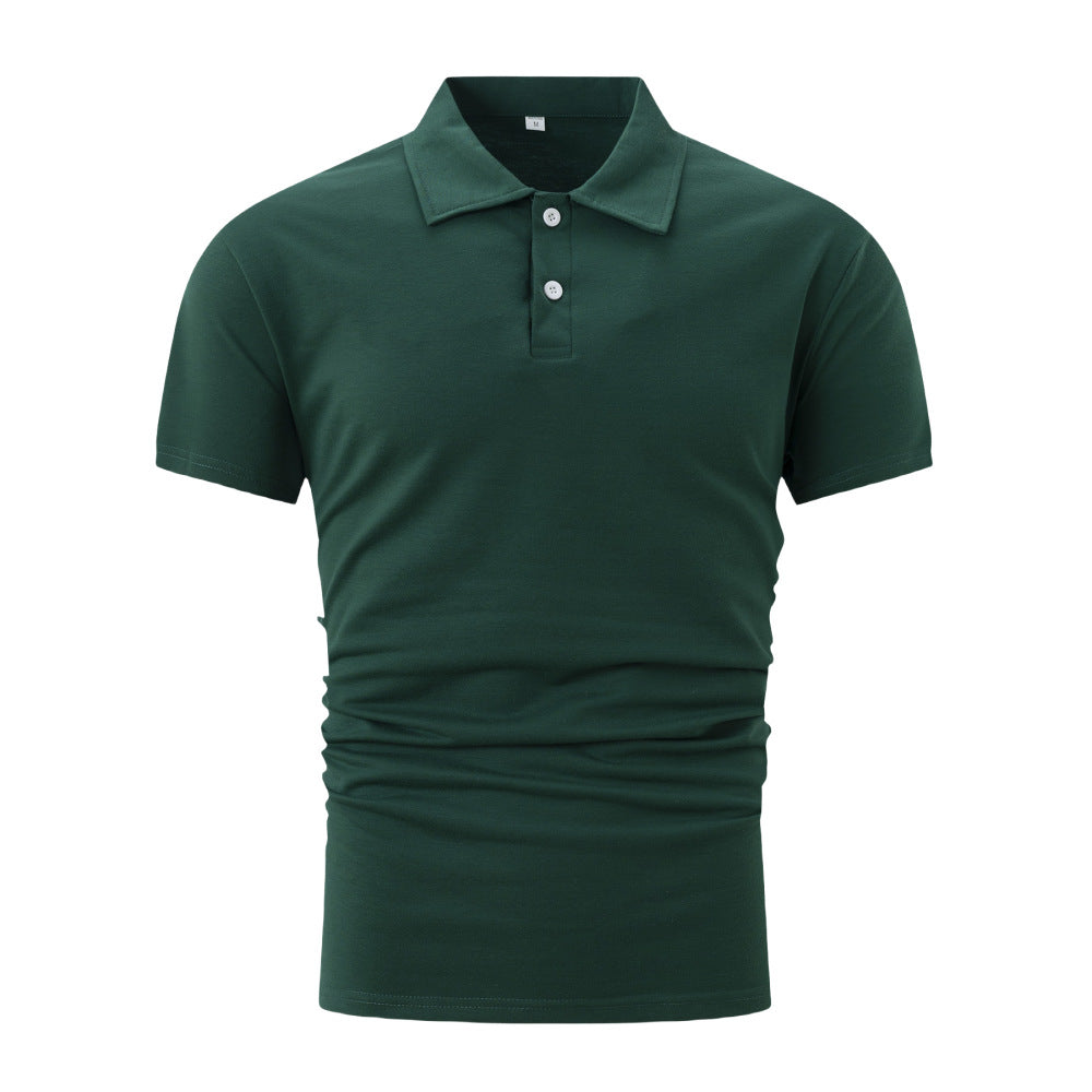 Summer POLO Button Solid Color Men's Sports POLO Shirt