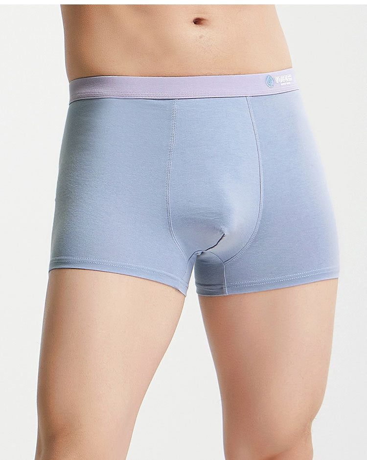 Men's Comfortable Mid-waist White boxers