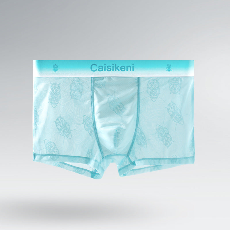 Summer Ice Silk Ultra-thin Breathable Mesh Boxers