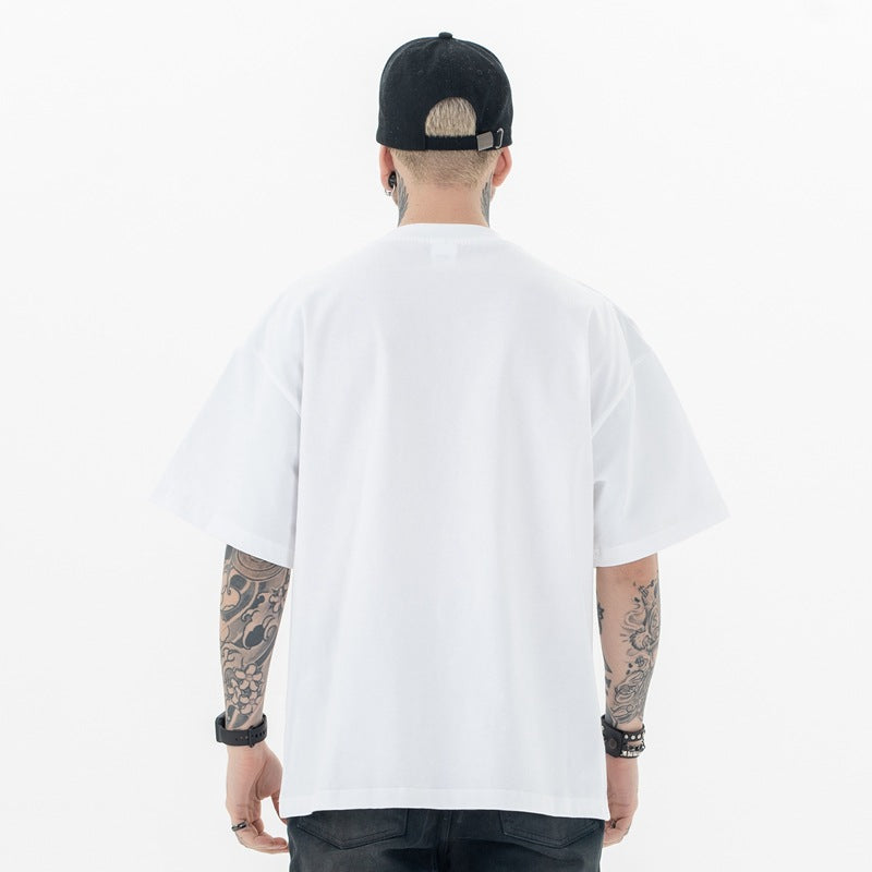 Creative Irregular Short Sleeve white t-shirt