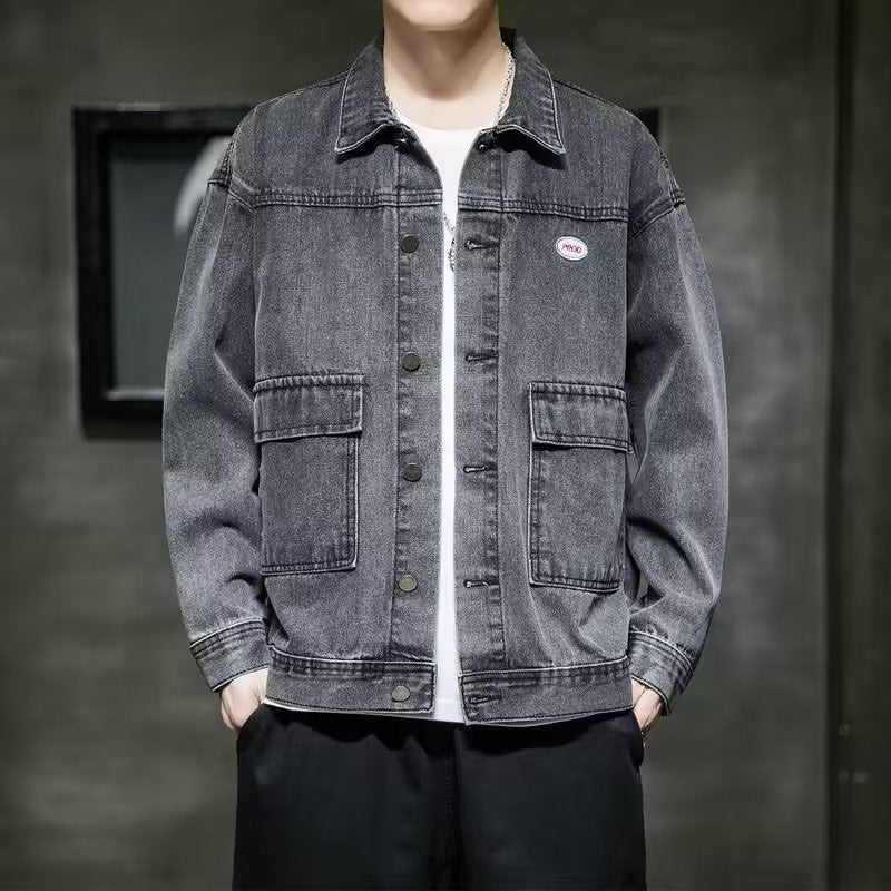 Giacca in denim coreano di alta qualità da uomo primavera e autunno