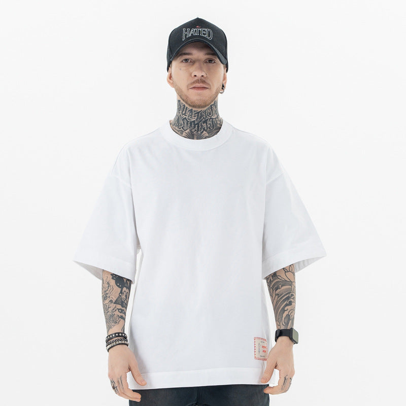 High Street Heavy Solid Color Basic T-shirt