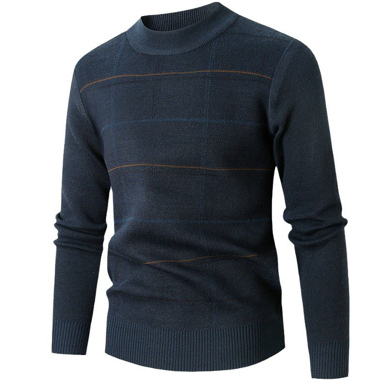 Maglione casual a quadri larghi da uomo