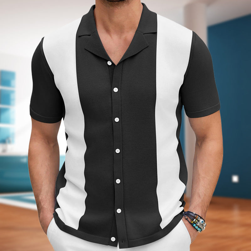 Men's Business Casual Woolen Polo Shirt