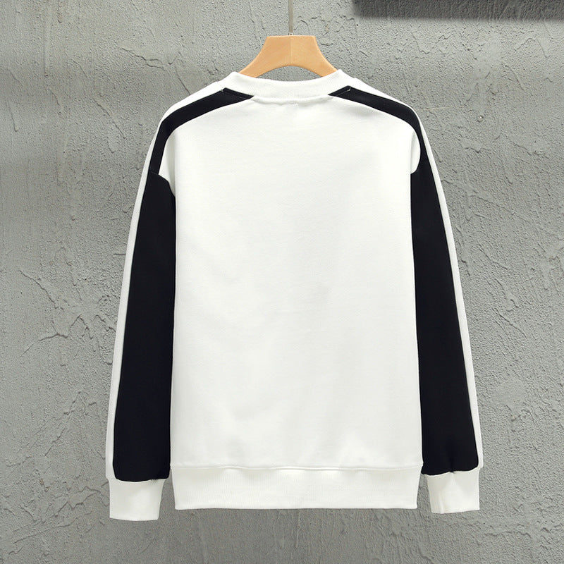 Loose-fitting Casual Round-neck Long Sleeve T-shirt