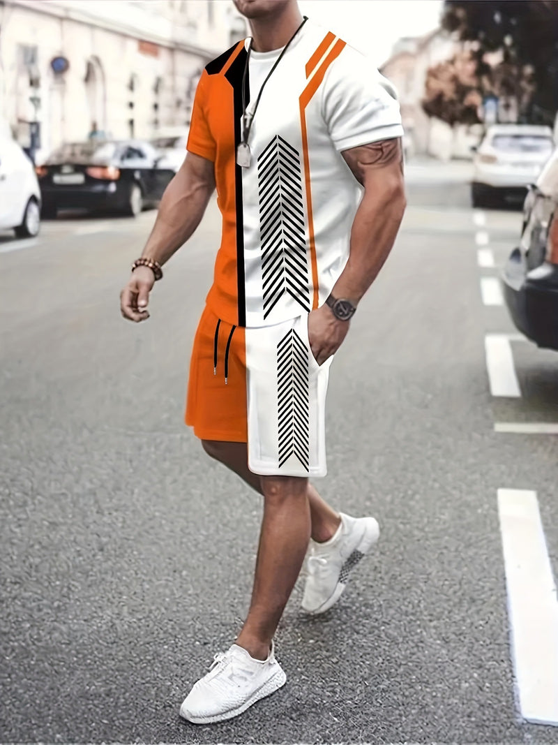 Short Sleeve Shorts Suit 3d Printed summer set Men