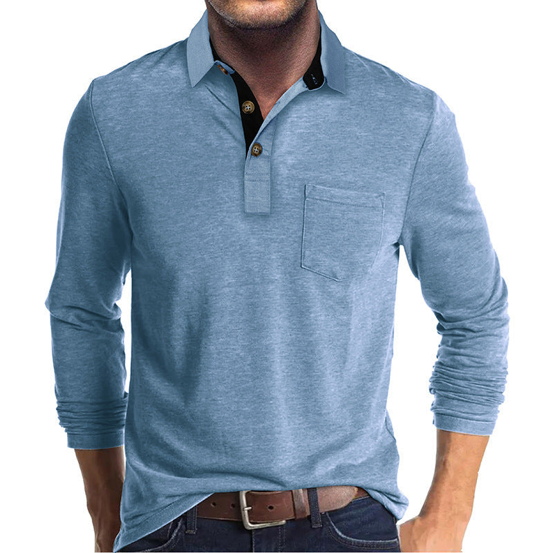 European And American Men's Long-sleeved Top