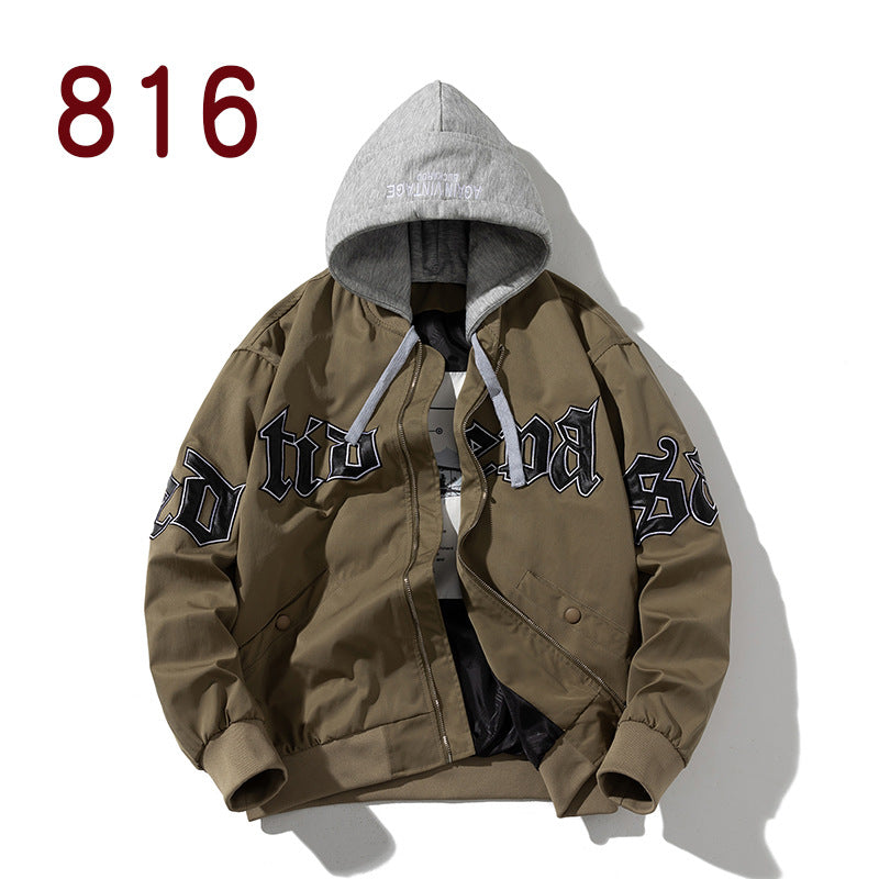 Baseball Uniform Men's American Retro hooded sweatshirt