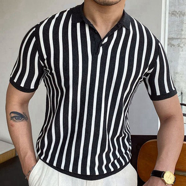 Knitwear Short Sleeve Business Polo Shirt Men