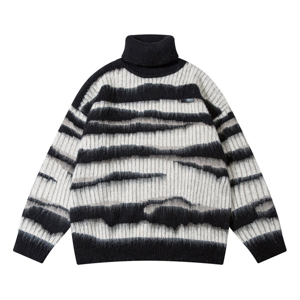 Long-sleeved Pile Collar Pullover Sweater