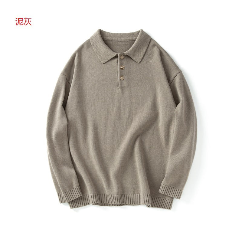 Japanese-style Retro Polo Collar Sweater