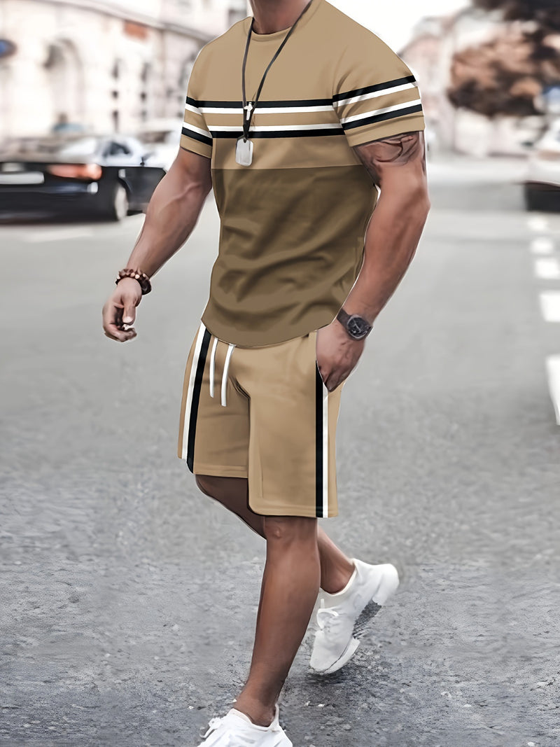 Short Sleeve Shorts Suit 3d Printed summer set Men