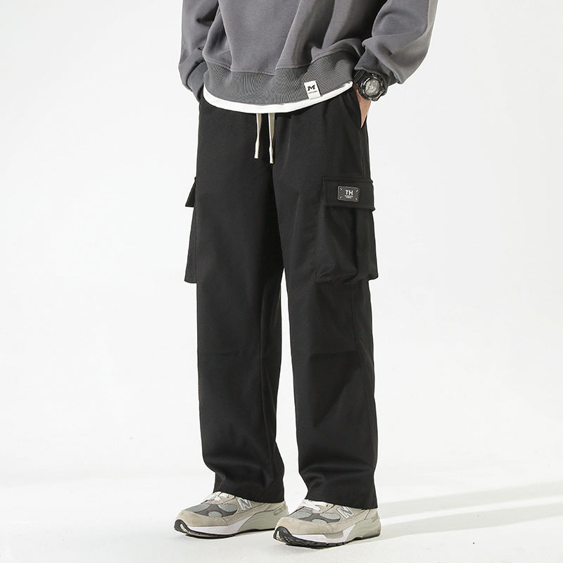 Straight Multi-pocket Casual Pants