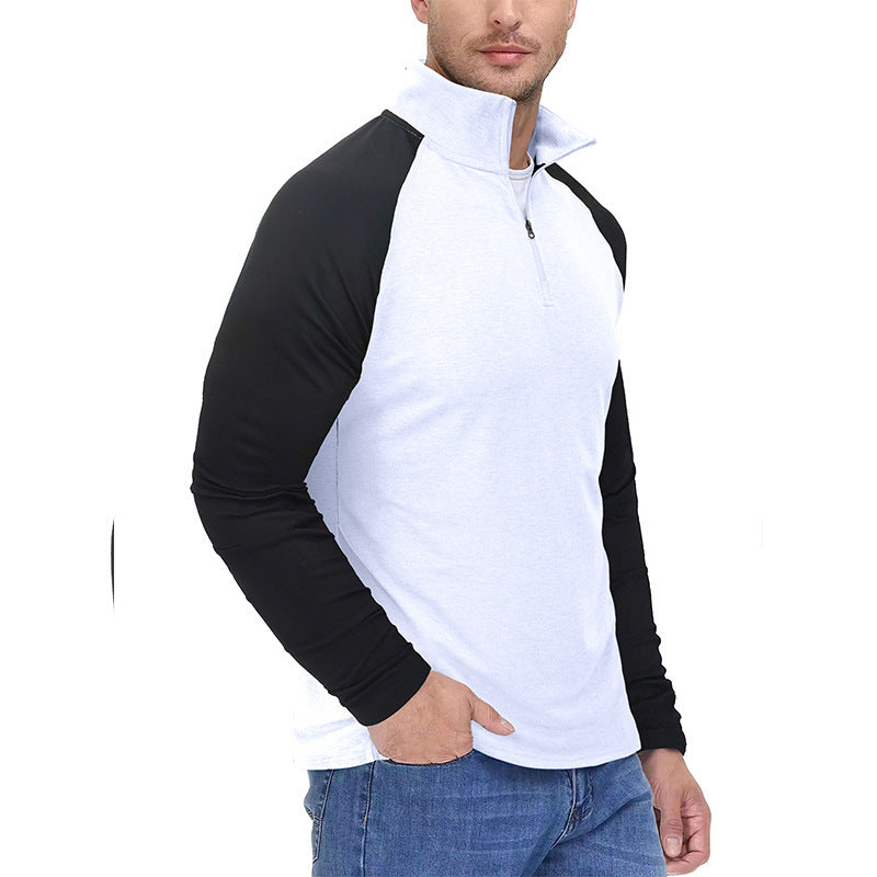 Men's Long-sleeved Zipper Outdoor Turtleneck Sports Top