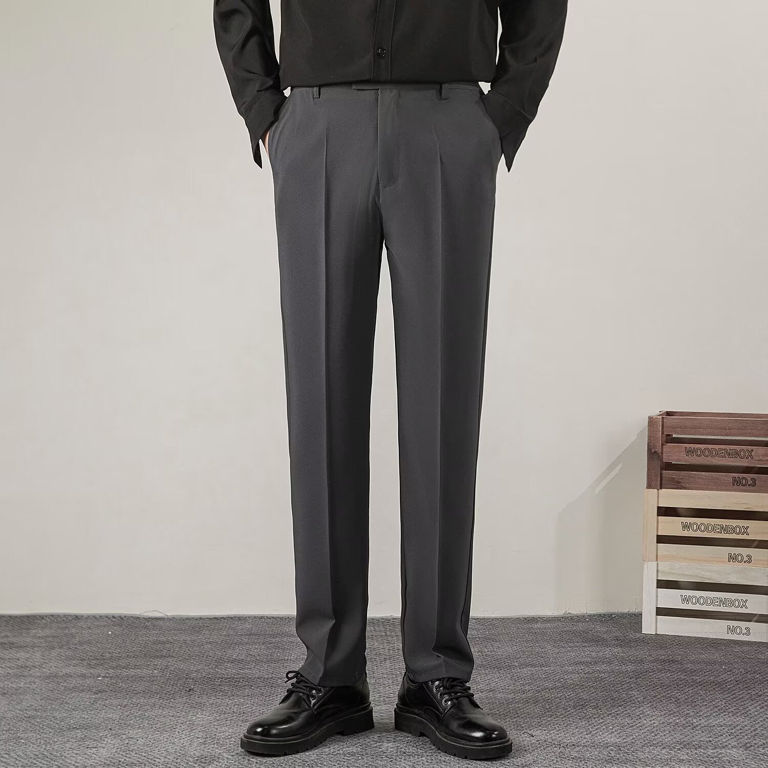 Men's Straight Casual Suit Pants