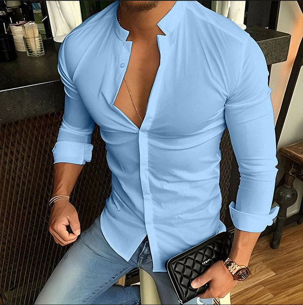 Men's Casual Stand Collar Shirt