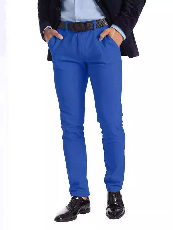 Business Micro-elastic Straight-leg Trousers men