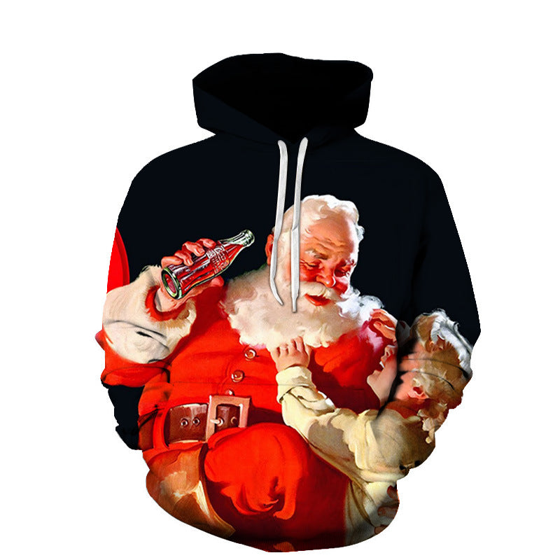 Sudadera con capucha navideña de Papá Noel