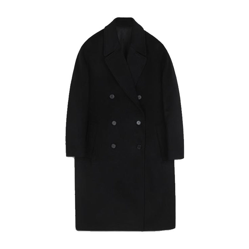 Men's Double-sided Fleece Mid-length trench coat