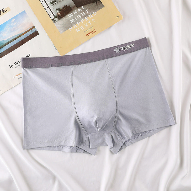 Men's Comfortable Mid-waist White boxers