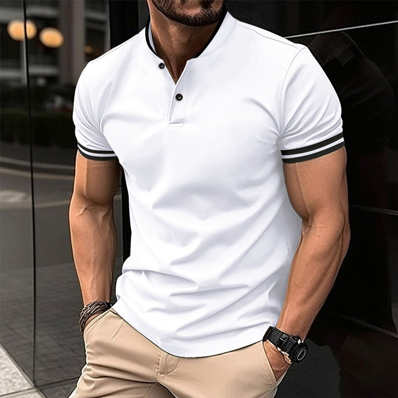 Men's Sports Button Pocket Short Sleeved t-shirt