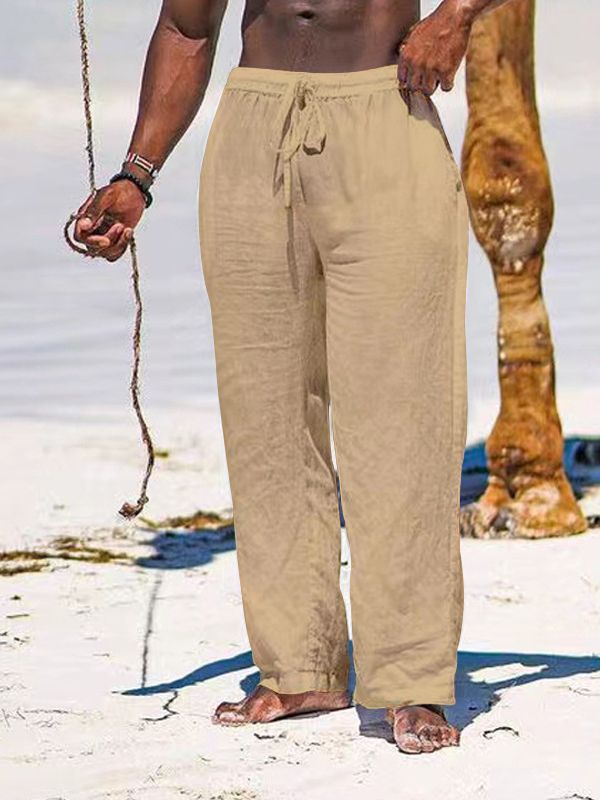 Stylish Casual Cotton And Linen Trousers