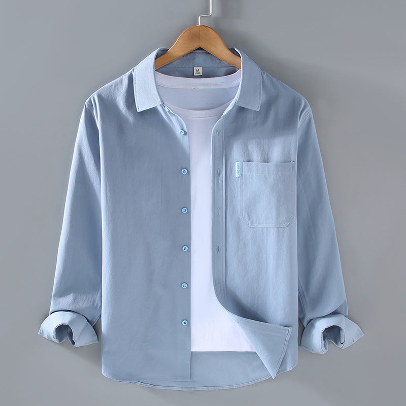 Cotton Long-sleeved Simple Workwear Shirt Men's