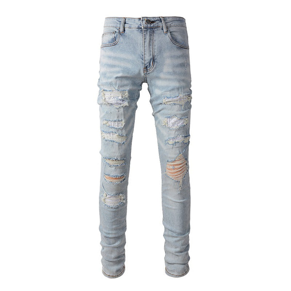 Slim Fit All-matching Stretch Feet jeans