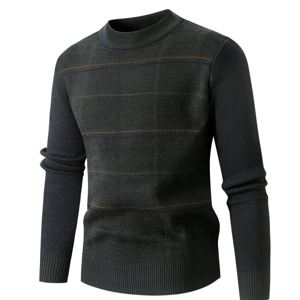 Men's Loose Plaid Casual Sweater