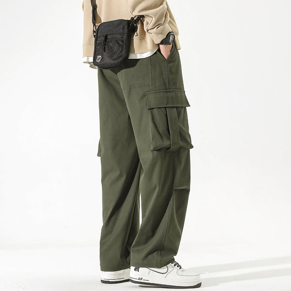 Straight Multi-pocket Casual Pants