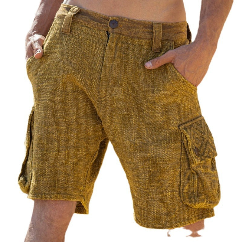 Pantalones cortos exteriores estampados informales para hombre