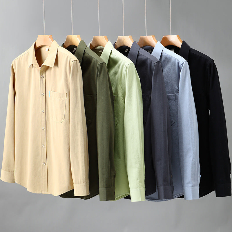 Cotton Long-sleeved Simple Workwear Shirt Men's