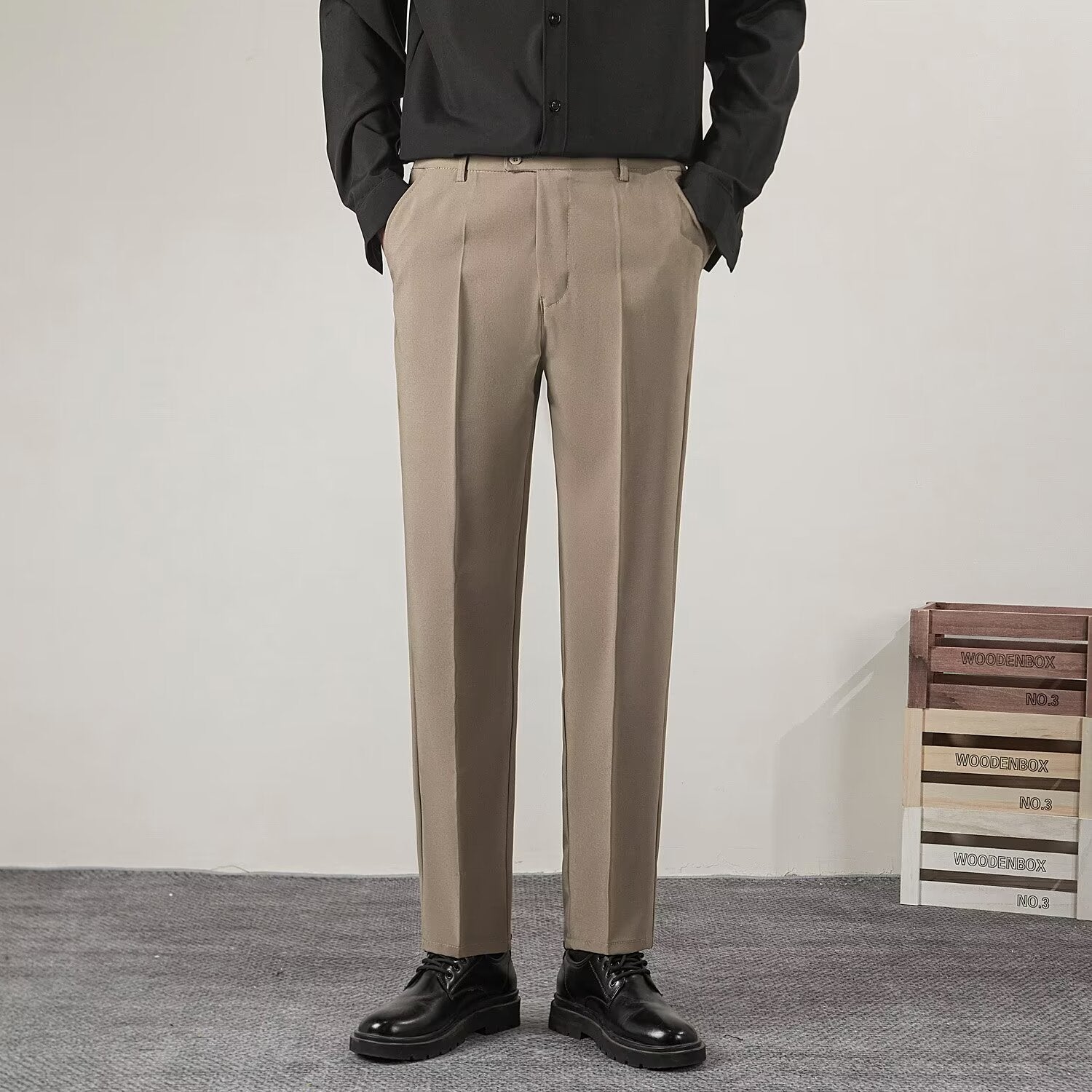 Men's Straight Casual Suit Pants