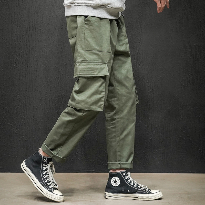 Straight Cargo Pants Men's Trousers